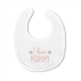 Newborn bib NATURAL 2pcs with velcro GIRL
